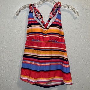 BNWOT  Colorful Coastal Cove Swimsuit Tankini Top